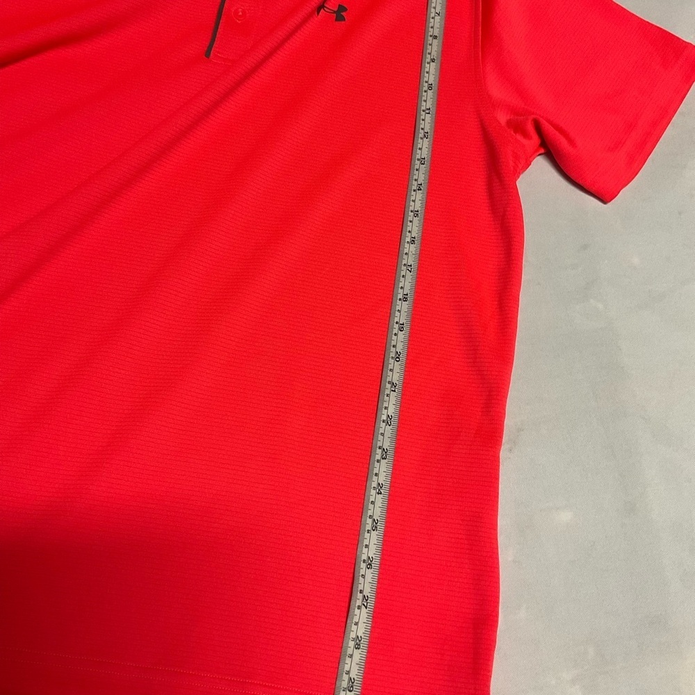 Under Armour HeatGear Polo Shirt Men’s 2XL Red Loose Fit Golf Performance - Picture 7 of 13